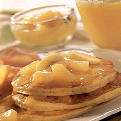 Orange Pancakes with Tropical Citrus Sauce