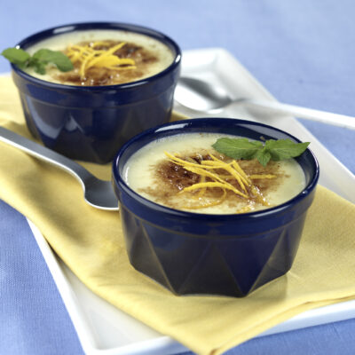 Orange Tapioca Creme Brulee