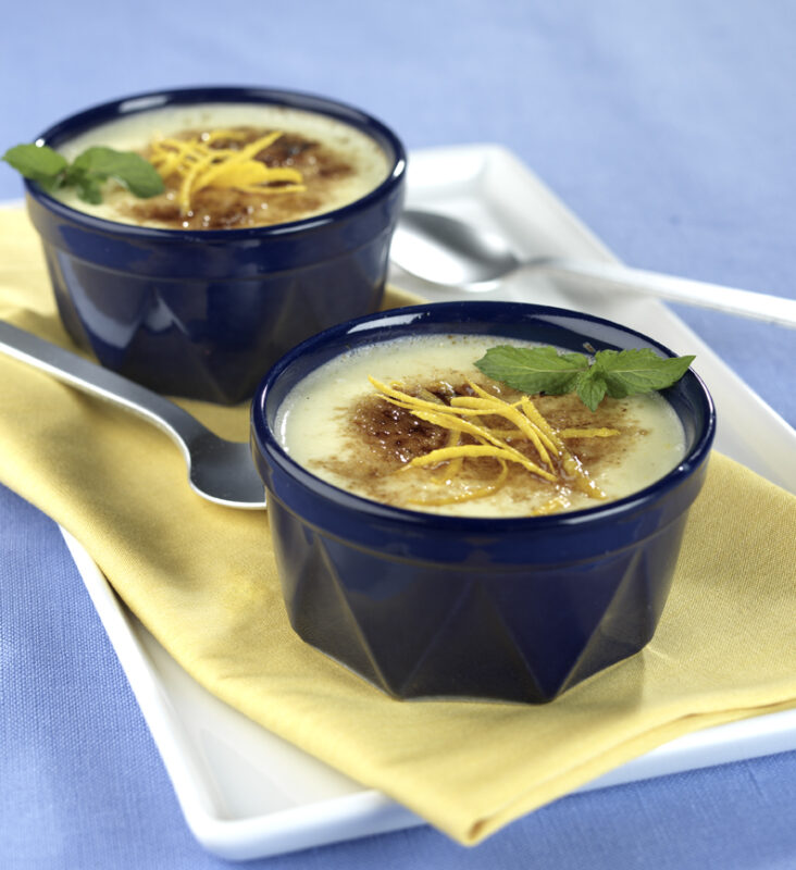 Orange Tapioca Creme Brulee