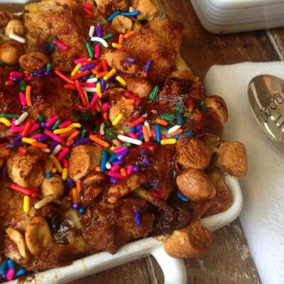 over stuffed bread pudding