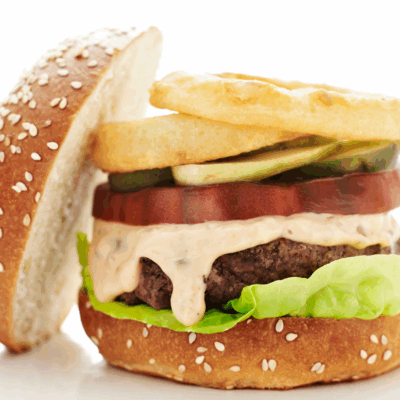 over the top special sauce burger