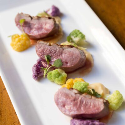 Pan-Roasted Breast of Duck with French Green-Lentil Salad