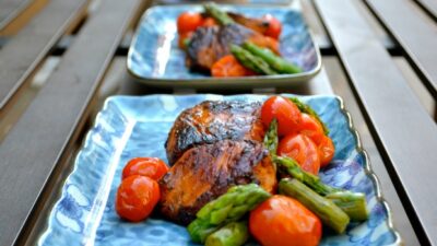 Pan Seared Salmon with Wasabi Sauce