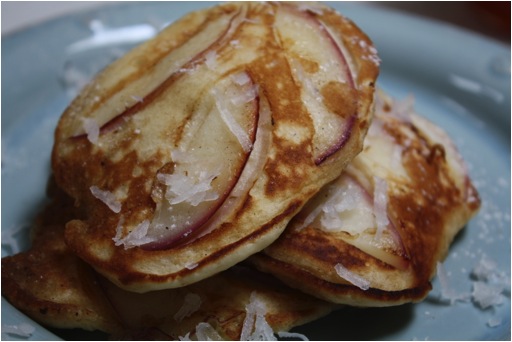 Nectarine-Coconut Pancakes