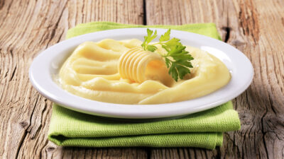 mashed potatoes and parsnip