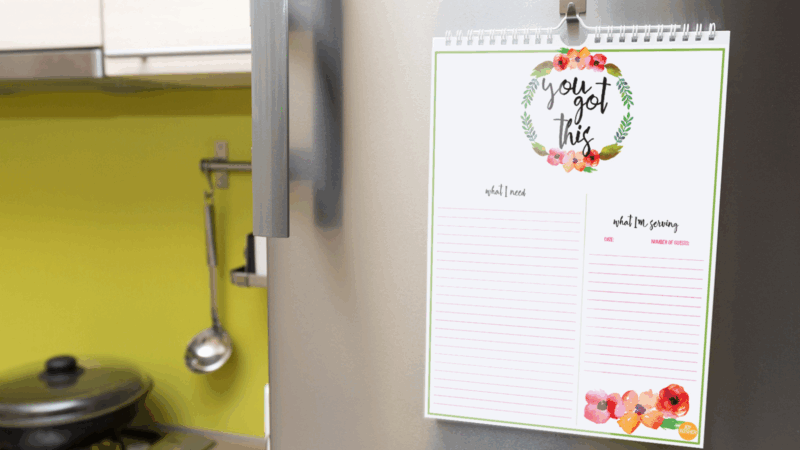 Passover Menu Plan with Printable shopping list