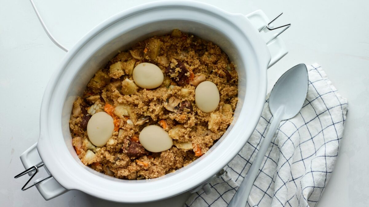 Passover gluten free quinoa cholent