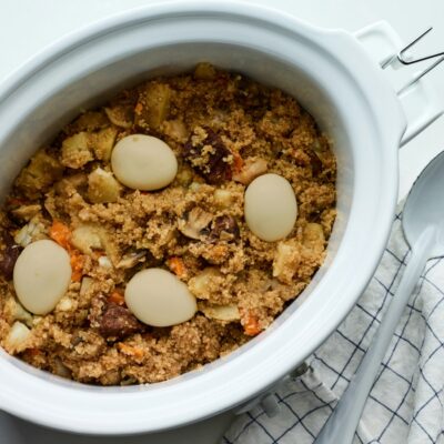 Passover gluten free quinoa cholent