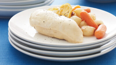 Passover Seder Lemon and Wine Poached Chicken
