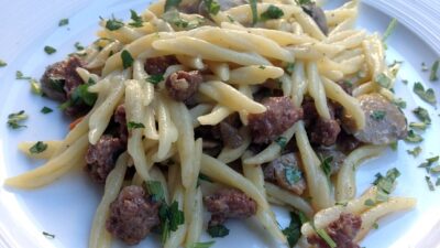 pasta with sausage