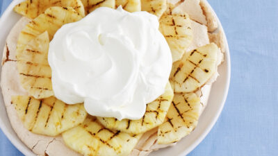 Pavlova with Grilled Pineapple