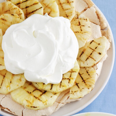 Pavlova with Grilled Pineapple