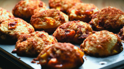 Peach Muffin With Streusel Topping