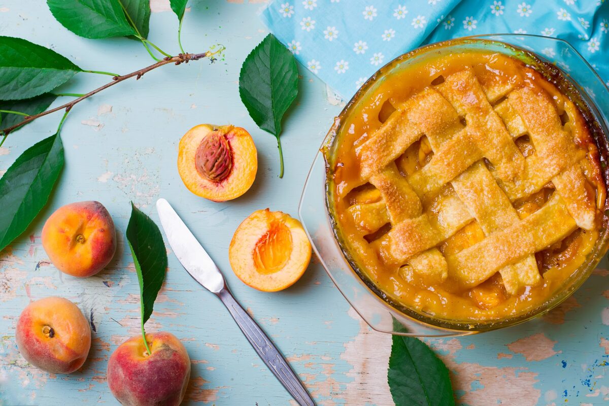 peach pie stock