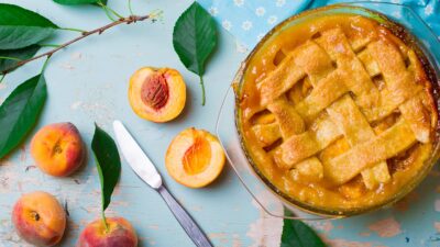peach pie stock