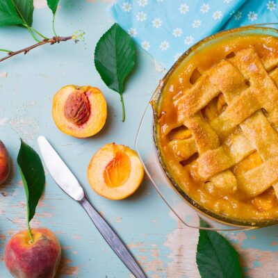 peach pie stock