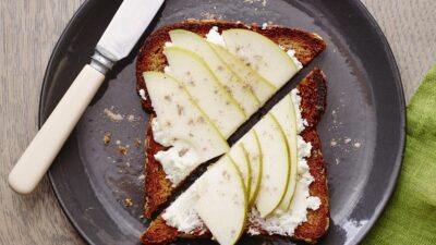 Pear and Goat cheese Breakfast Toast