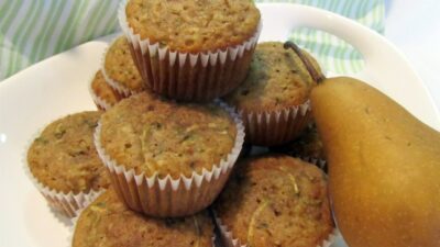 pear zucchini muffins