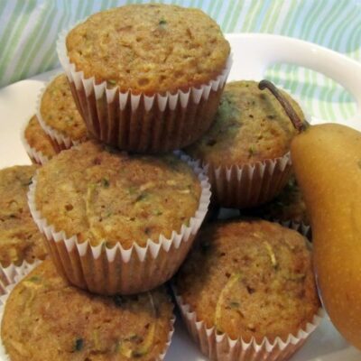 pear zucchini muffins