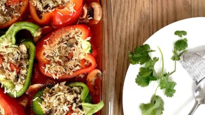 Stuffed Peppers with Rice and Mushrooms