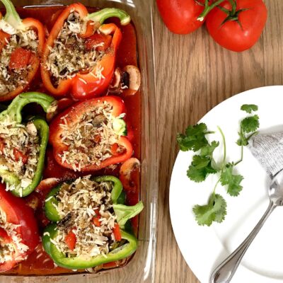 Stuffed Peppers with Rice and Mushrooms