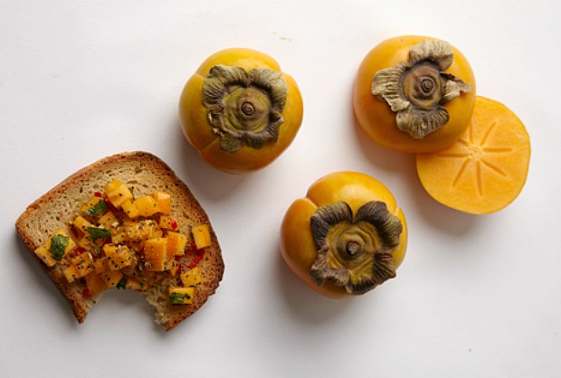 Persimmon recipes salsa toast