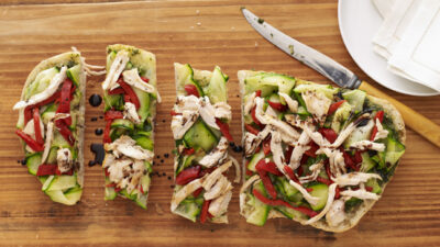 Pesto Chicken Flatbread Pizza