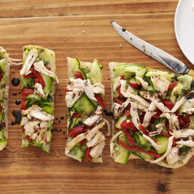 Pesto Chicken Flatbread Pizza