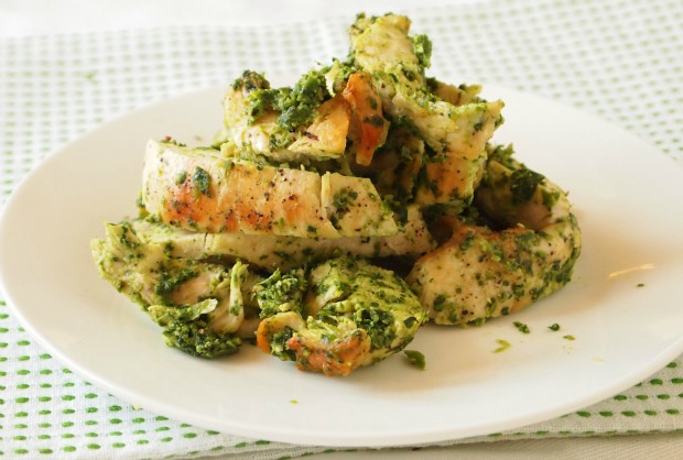 pesto grilled chicken