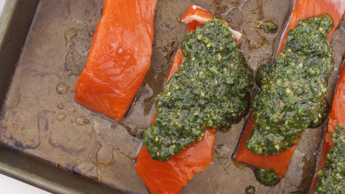 pesto salmon