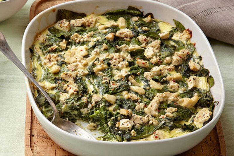 Mediterranean Baked Spinach