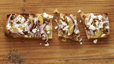 Plum and Goat Cheese Flatbread
