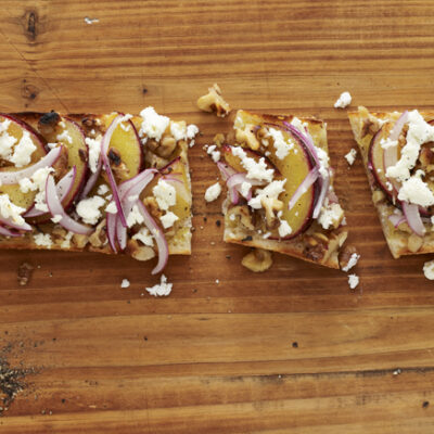 Plum and Goat Cheese Flatbread