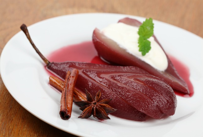 poached pears