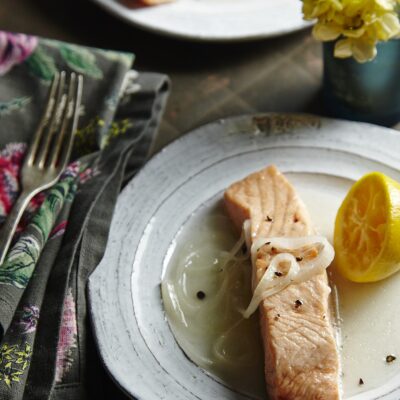 Sweet & Sour Poached Salmon