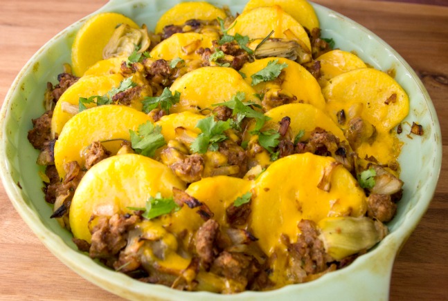 Polenta Sasuage Casserole