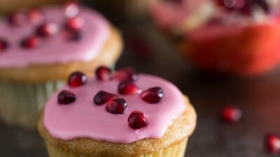 POMEGRANATE CUPCAKES