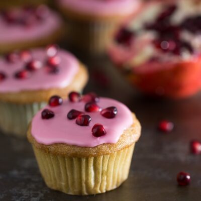 POMEGRANATE CUPCAKES