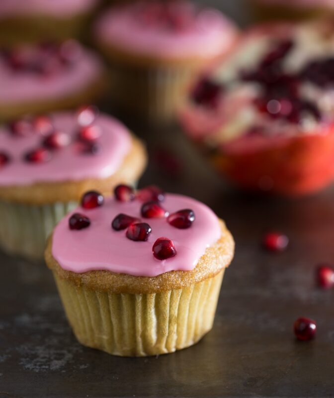 POMEGRANATE CUPCAKES