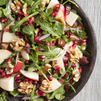 Pomegranate, apple and date salad