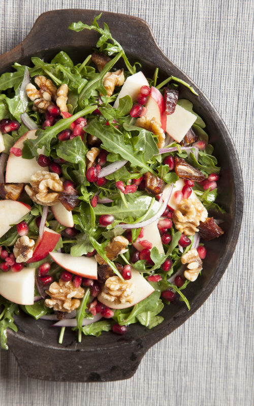 Pomegranate, apple and date salad