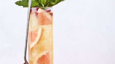 Pomegranate grapefruit cocktail vertical
