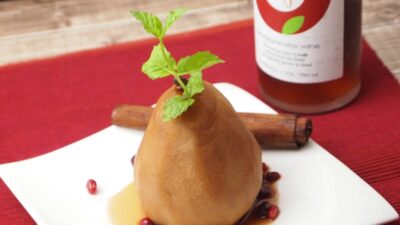pomegranate-poached-pears