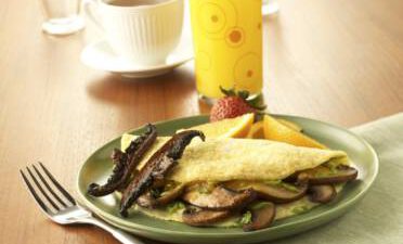 Portabella Omelet topped with Portabella &ldquo;Bacon&rdquo;
