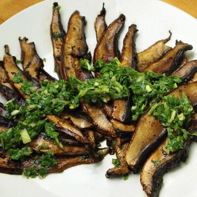 PORTOBELLO CARPACCIO WITH CHIMICHURRI
