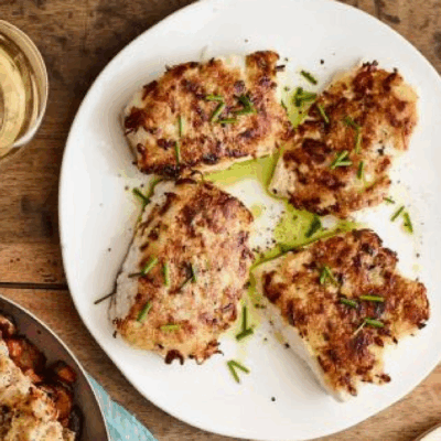 Potato and Horseradish Crusted Fish