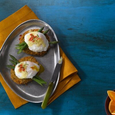 idaho potato cake benedict