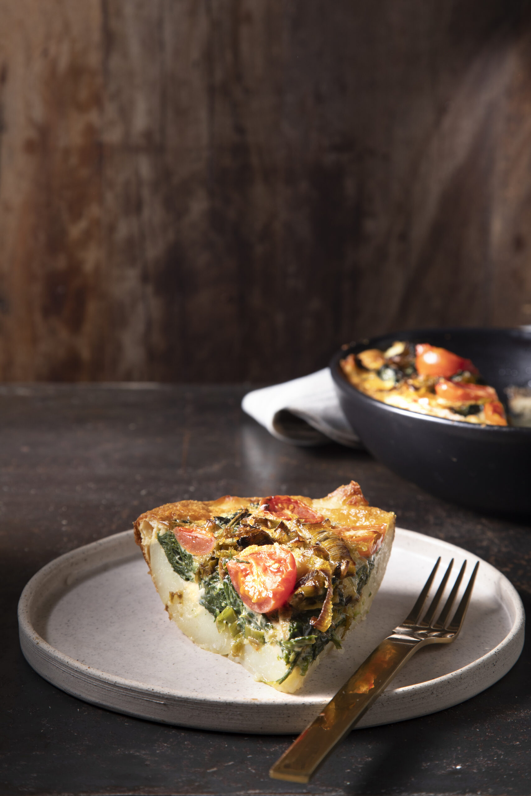 Potato Crusted Non-Dairy Quiche