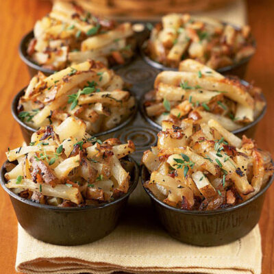 idaho potato muffins with smoked salmon chives and sour cream