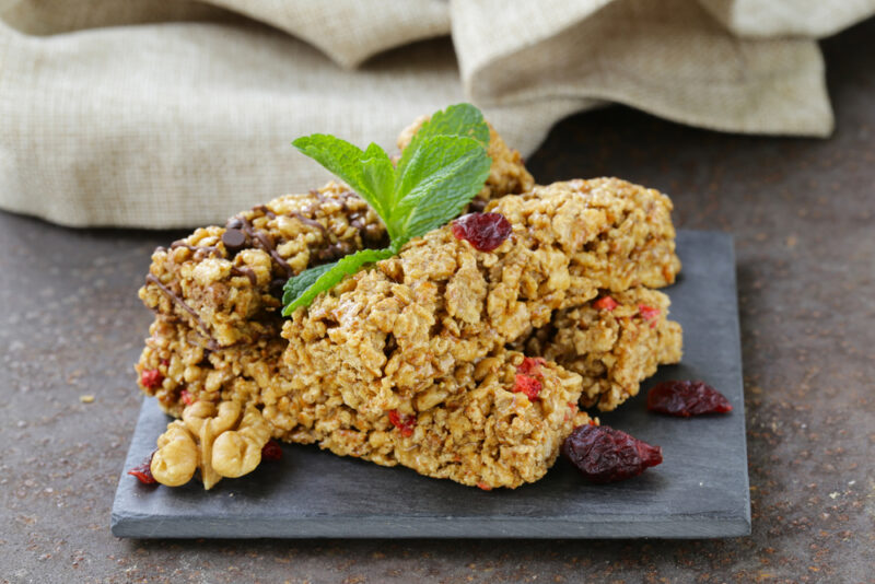 power packed oat bars with cranberry, apricot and pumpkin seeds